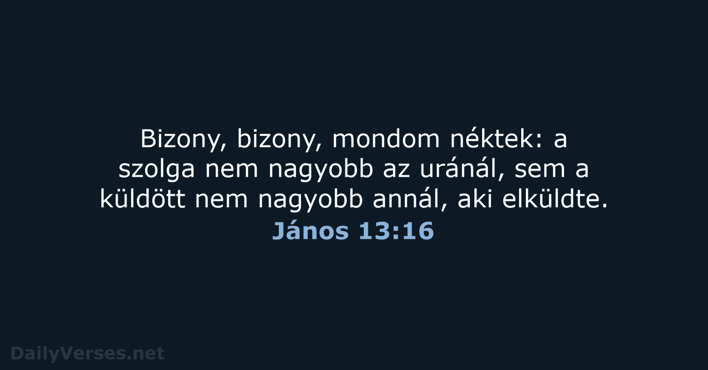 János 13:16 - UF