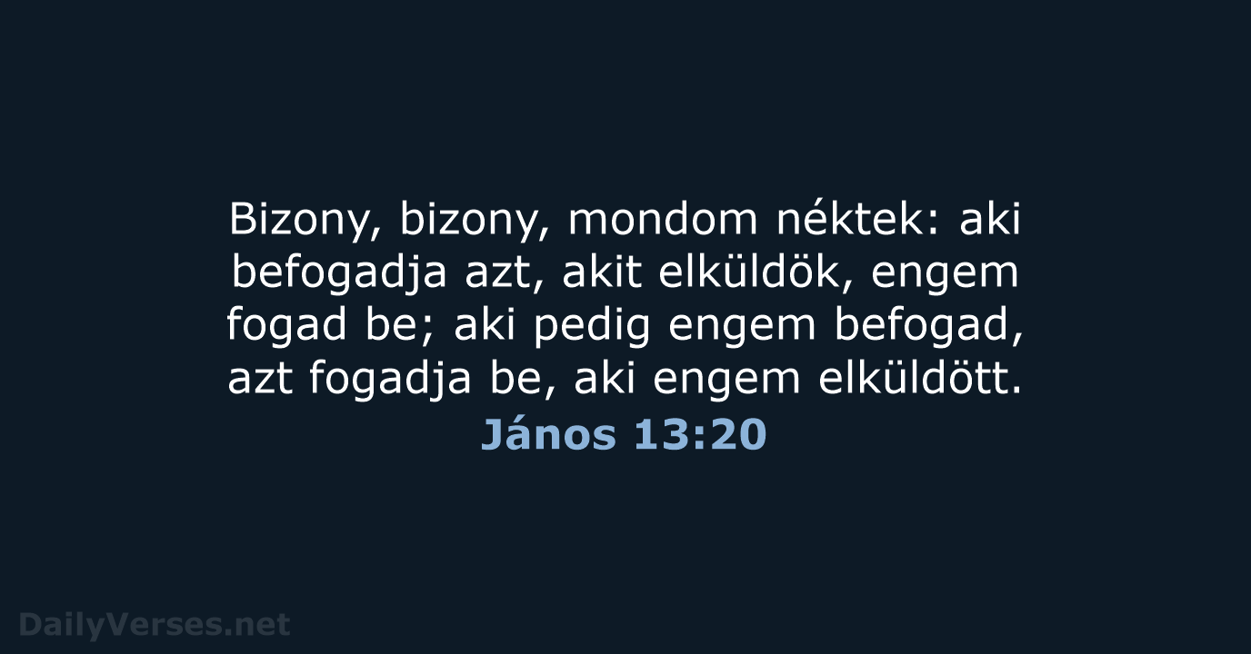 János 13:20 - UF