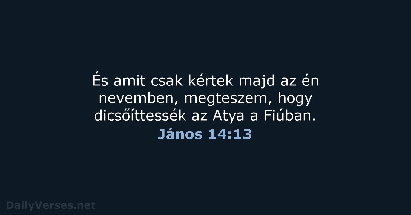 János 14:13 - UF