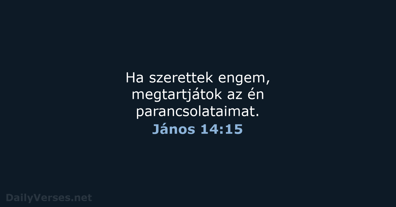 János 14:15 - UF