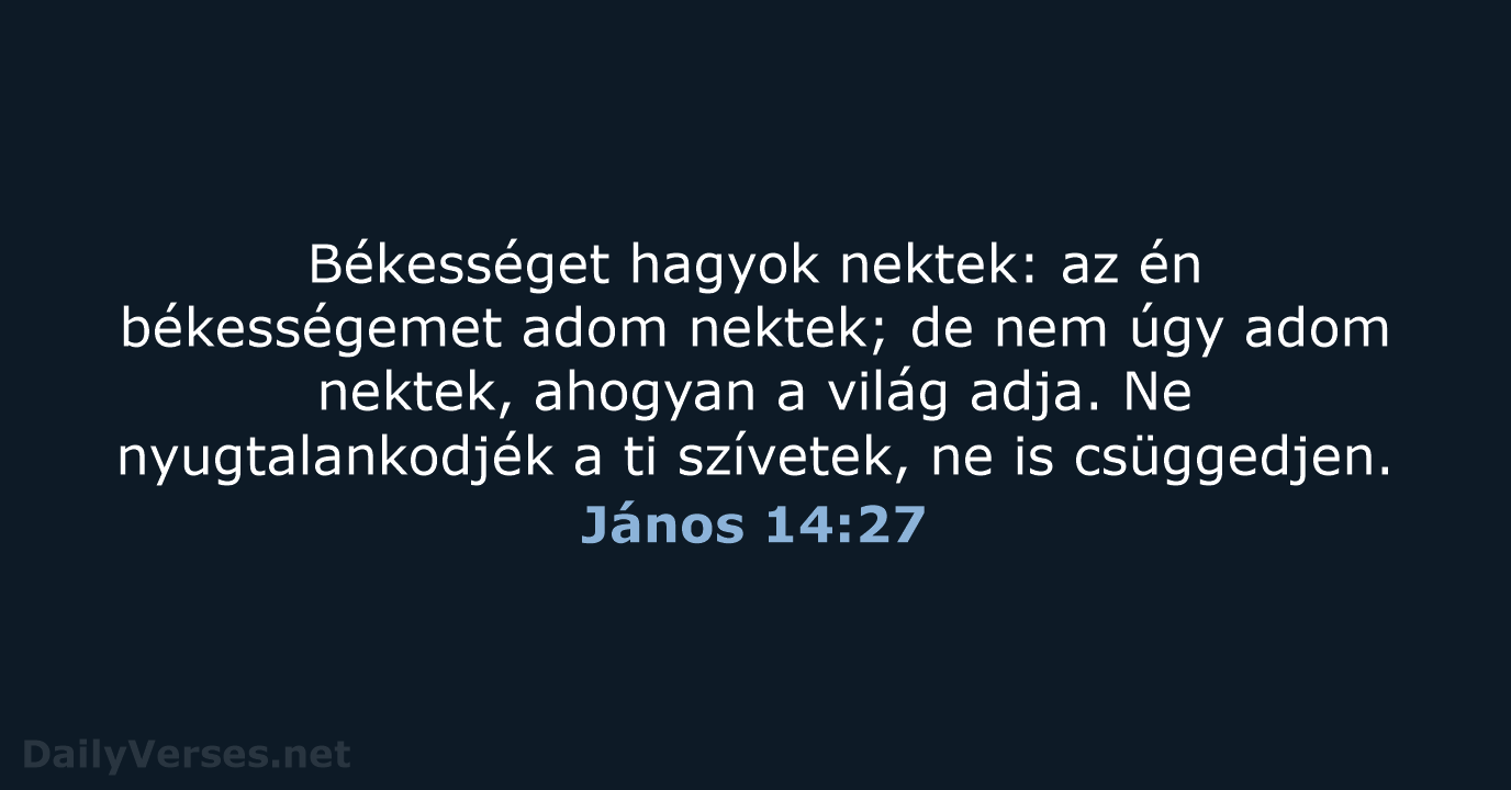 János 14:27 - UF