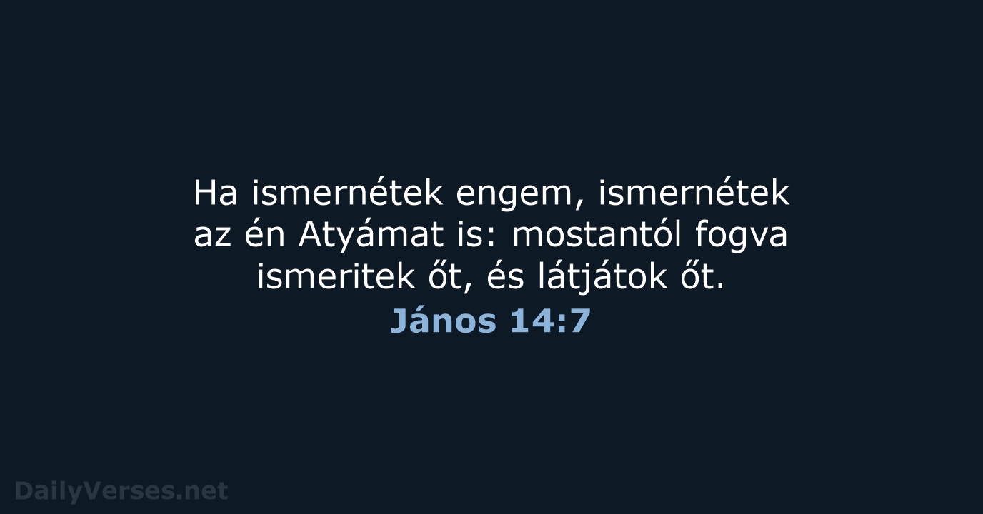 János 14:7 - UF