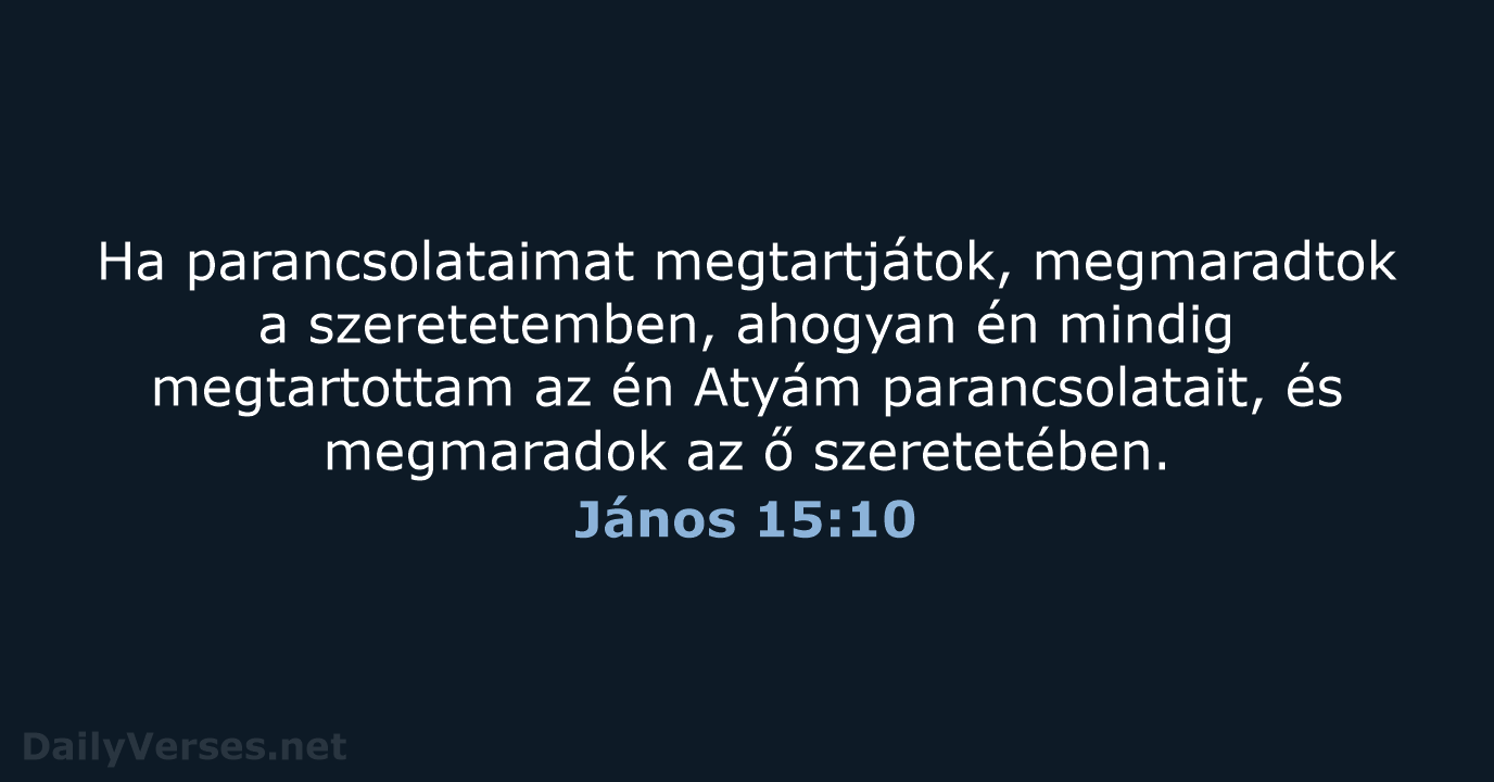 János 15:10 - UF