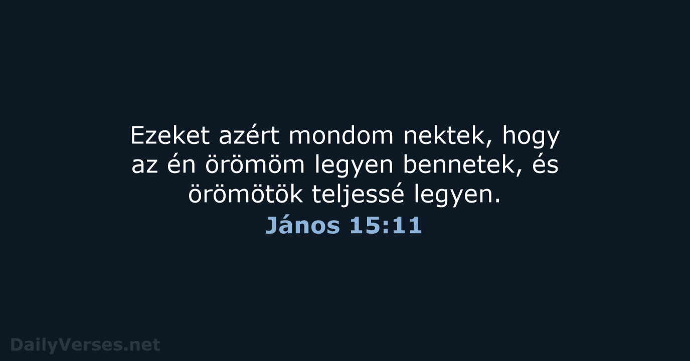 János 15:11 - UF