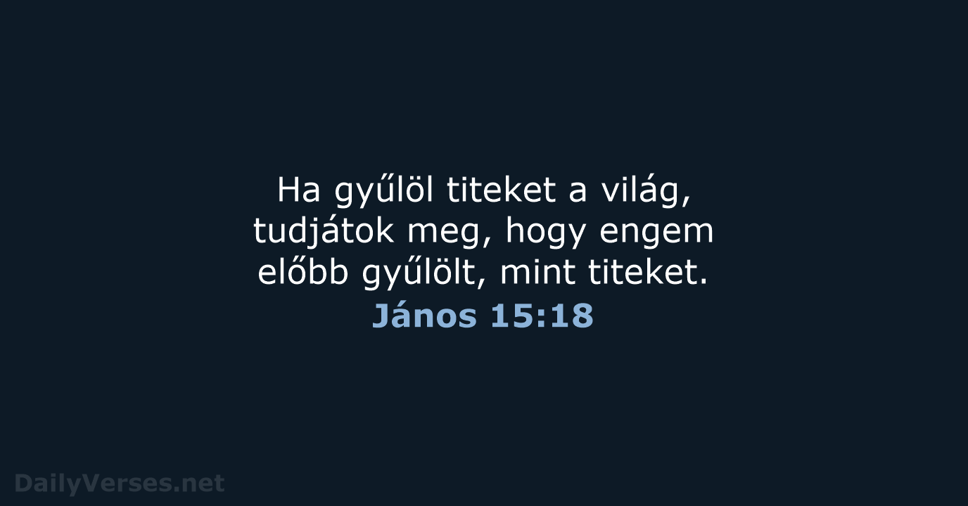 János 15:18 - UF