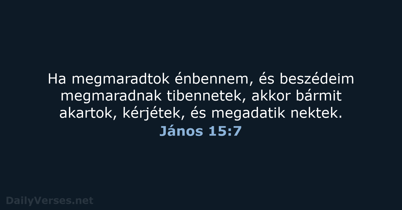 János 15:7 - UF