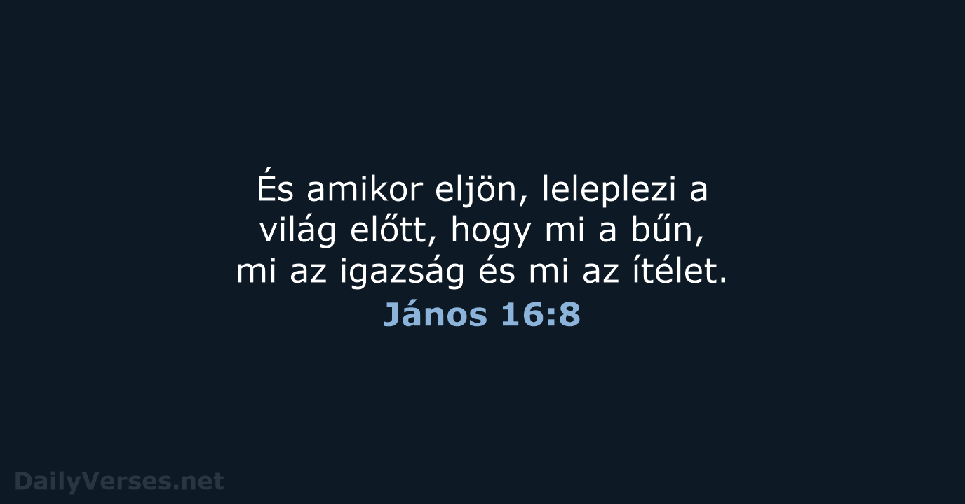 János 16:8 - UF