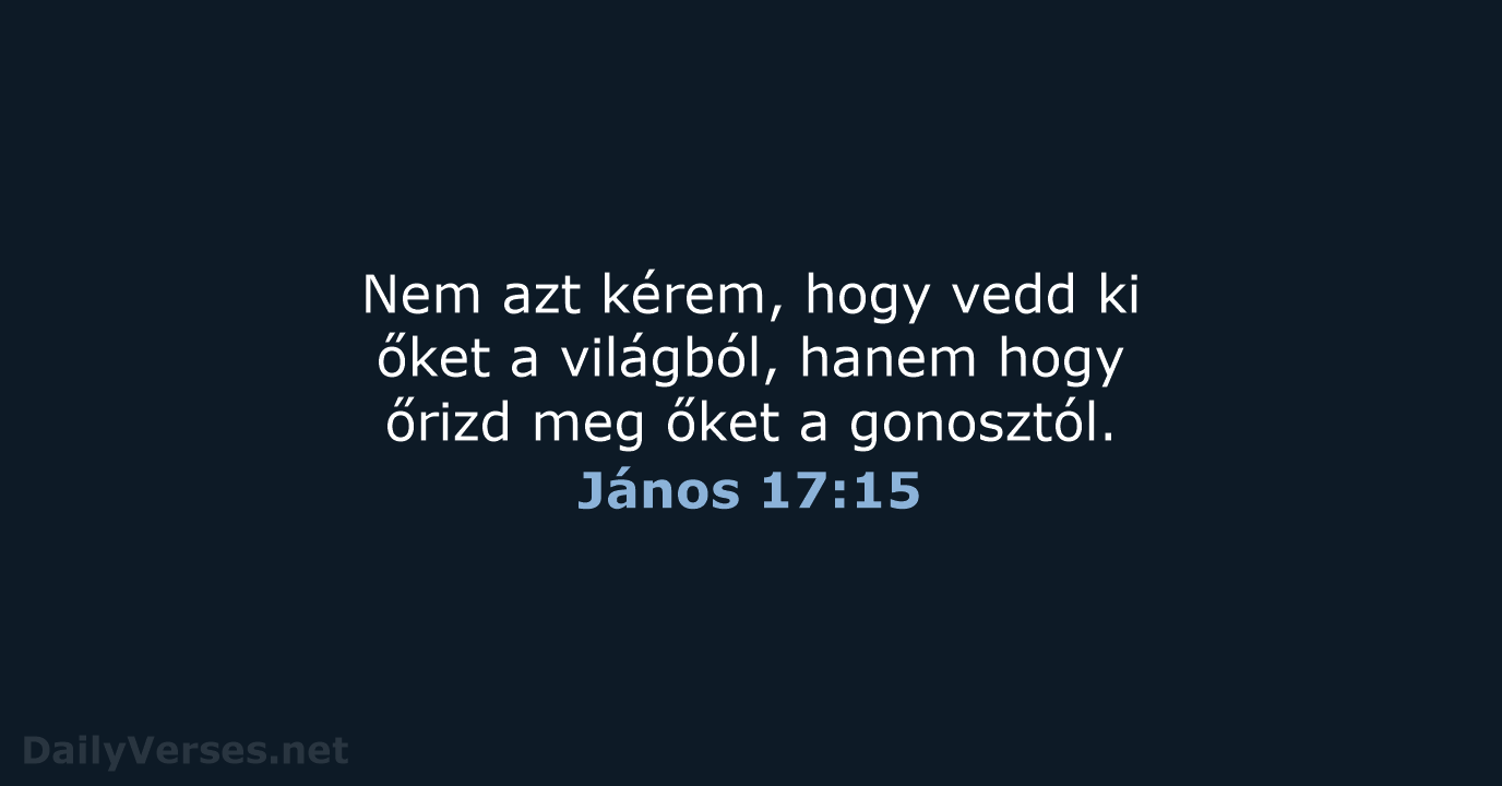 János 17:15 - UF