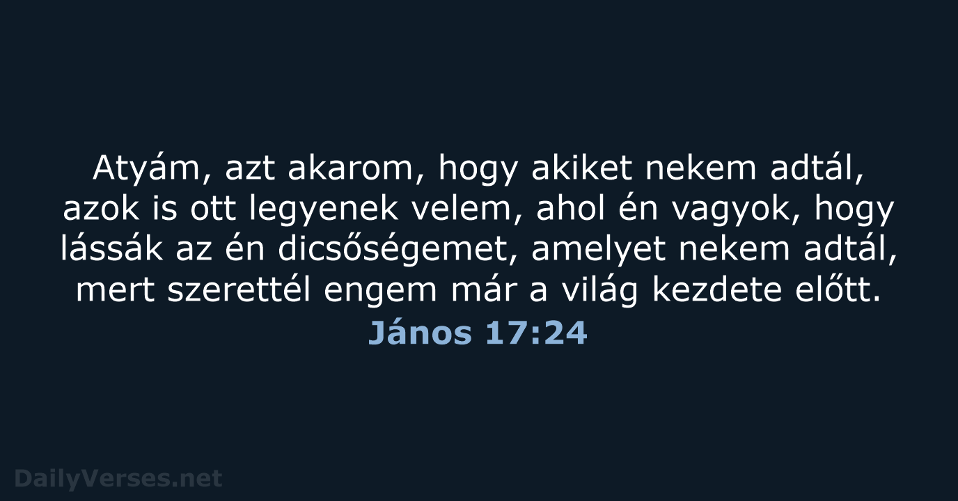 János 17:24 - UF