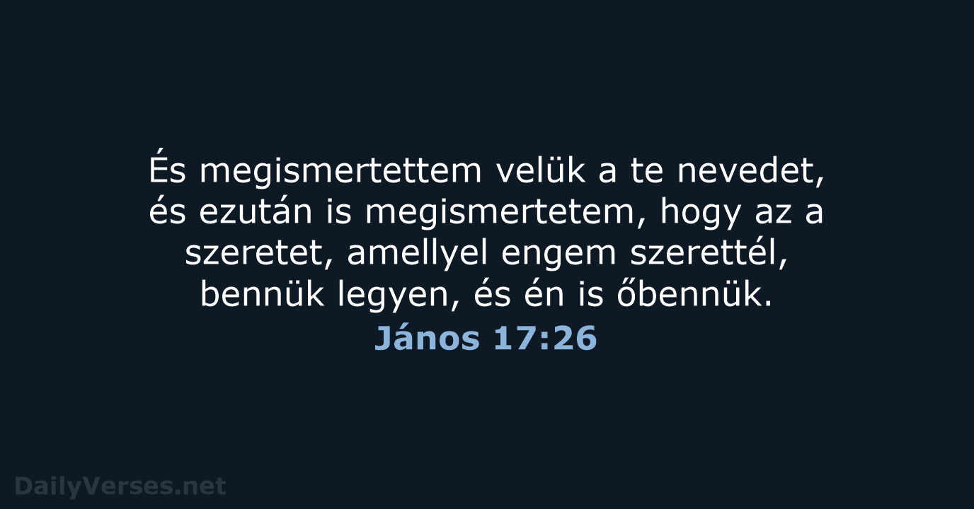 János 17:26 - UF