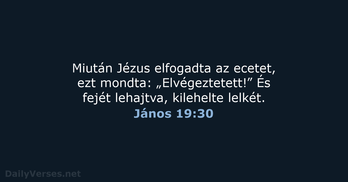 János 19:30 - UF