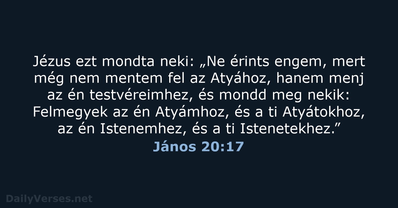 János 20:17 - UF