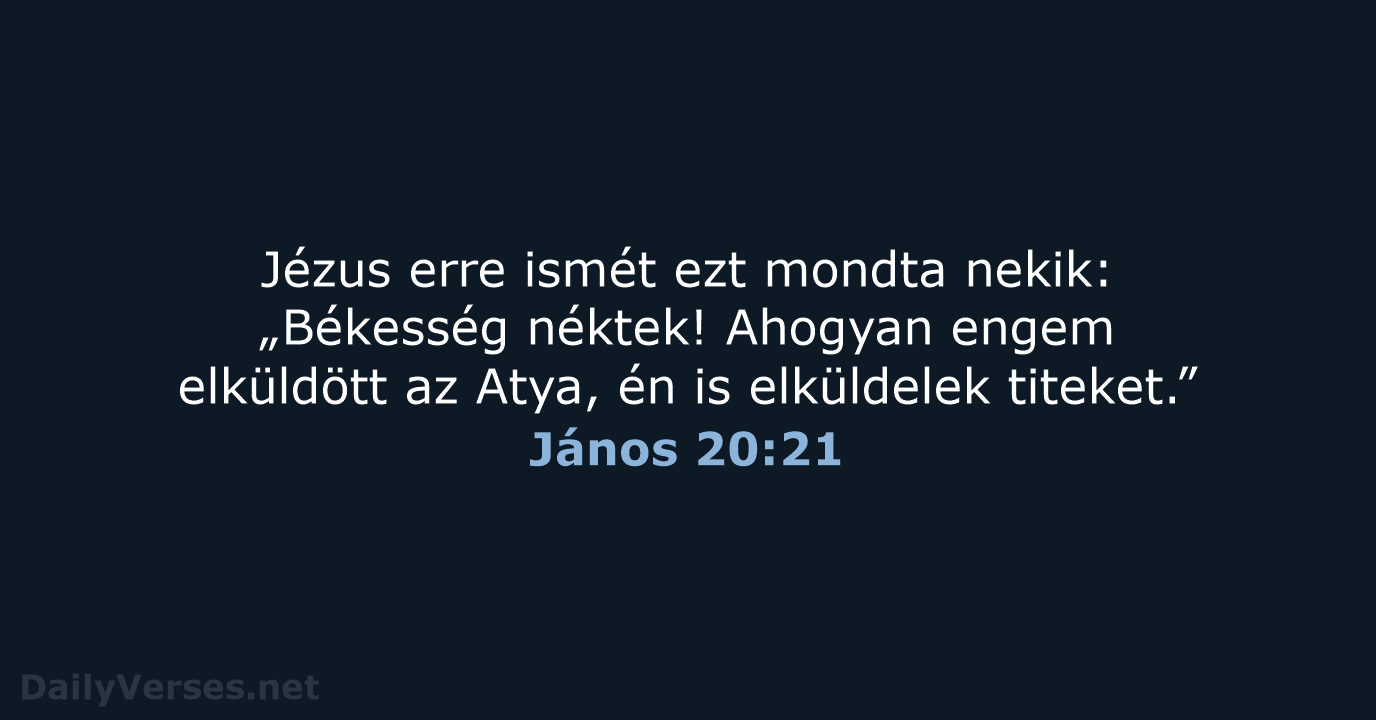 János 20:21 - UF