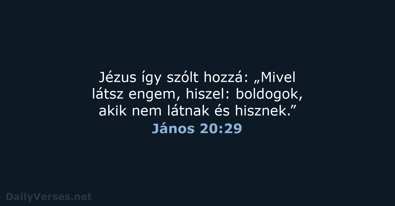 János 20:29 - UF