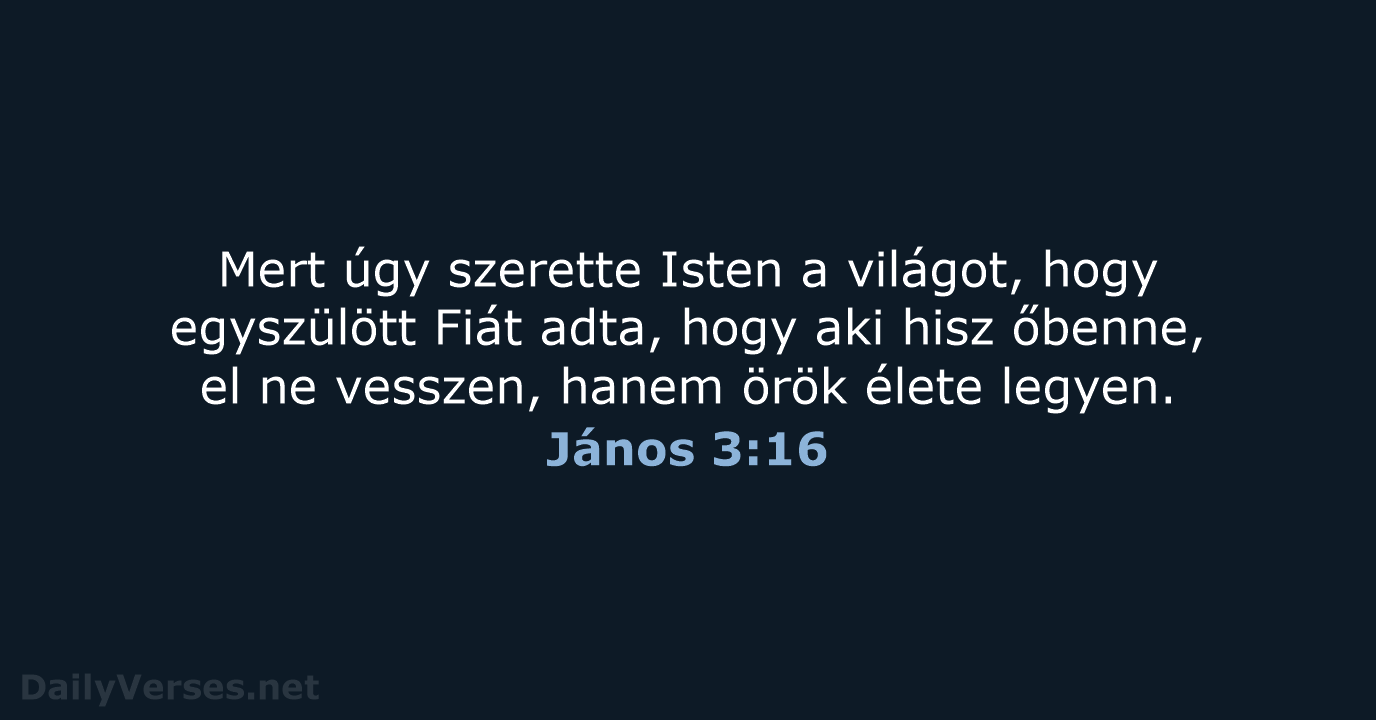 János 3:16 - UF