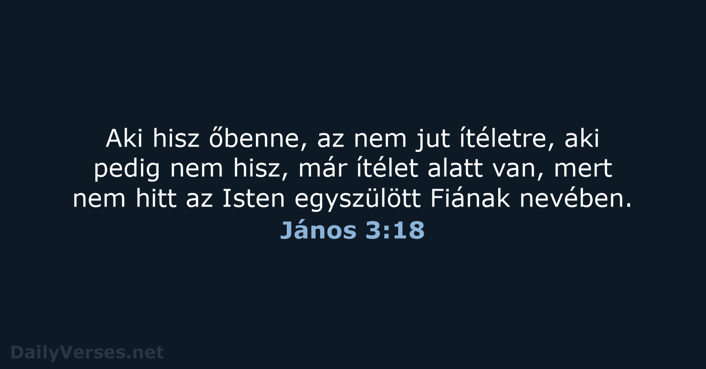 János 3:18 - UF