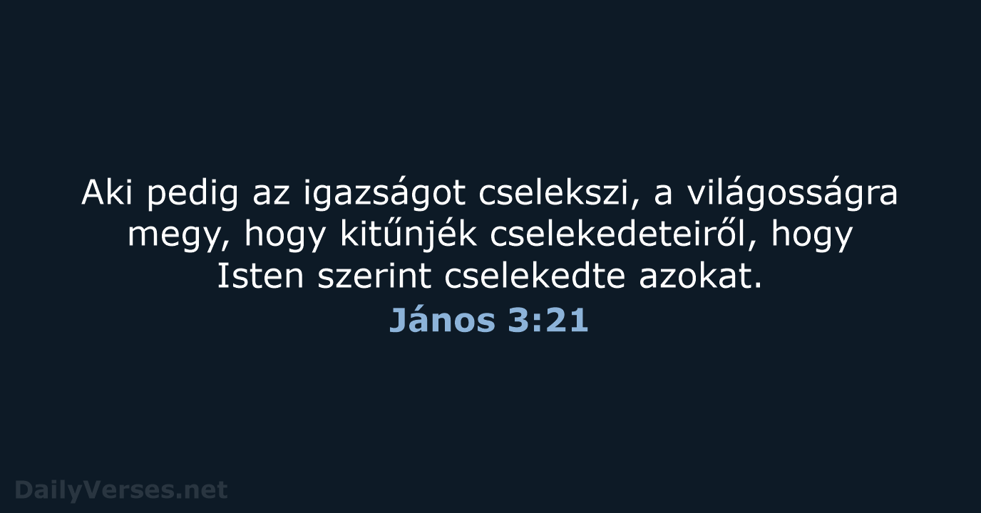 János 3:21 - UF