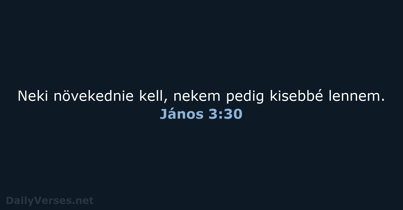 János 3:30 - UF