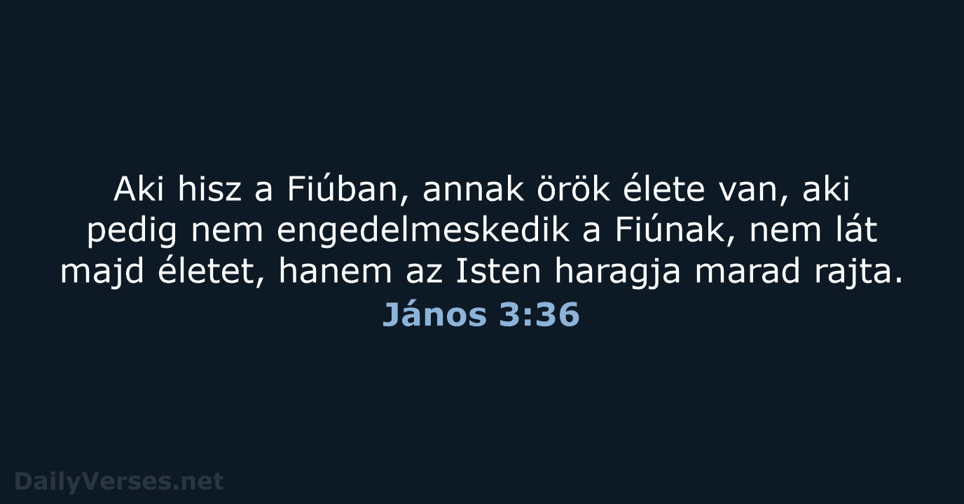 János 3:36 - UF