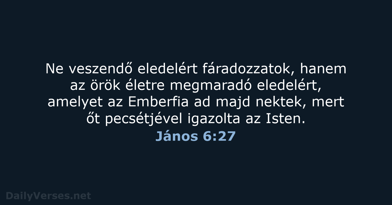 János 6:27 - UF