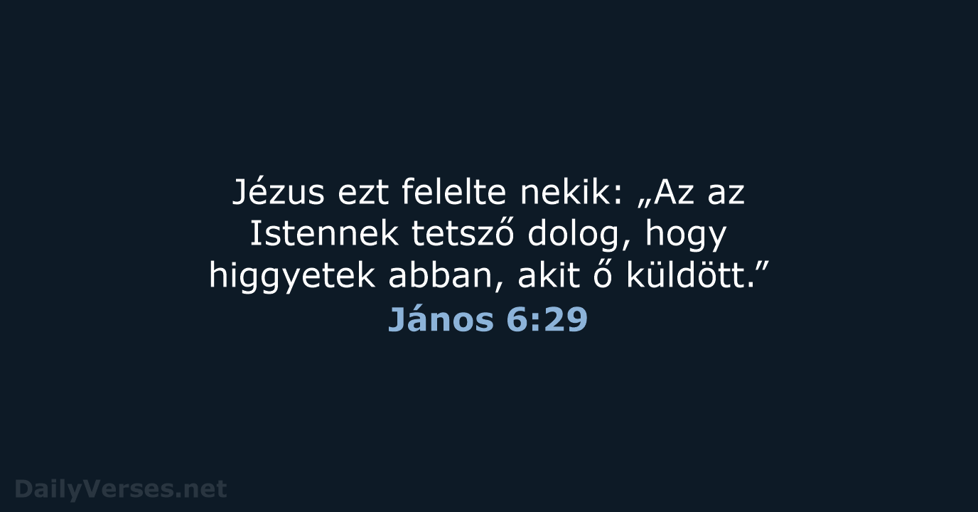 János 6:29 - UF