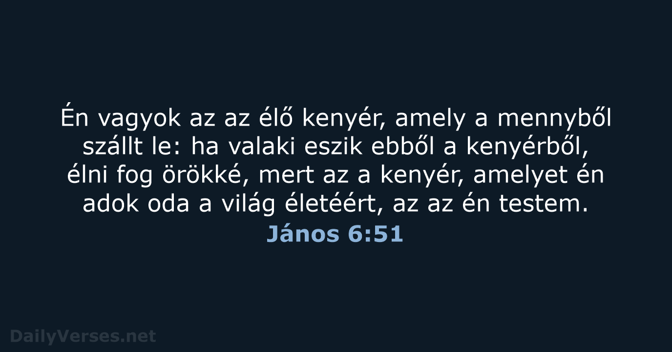 János 6:51 - UF