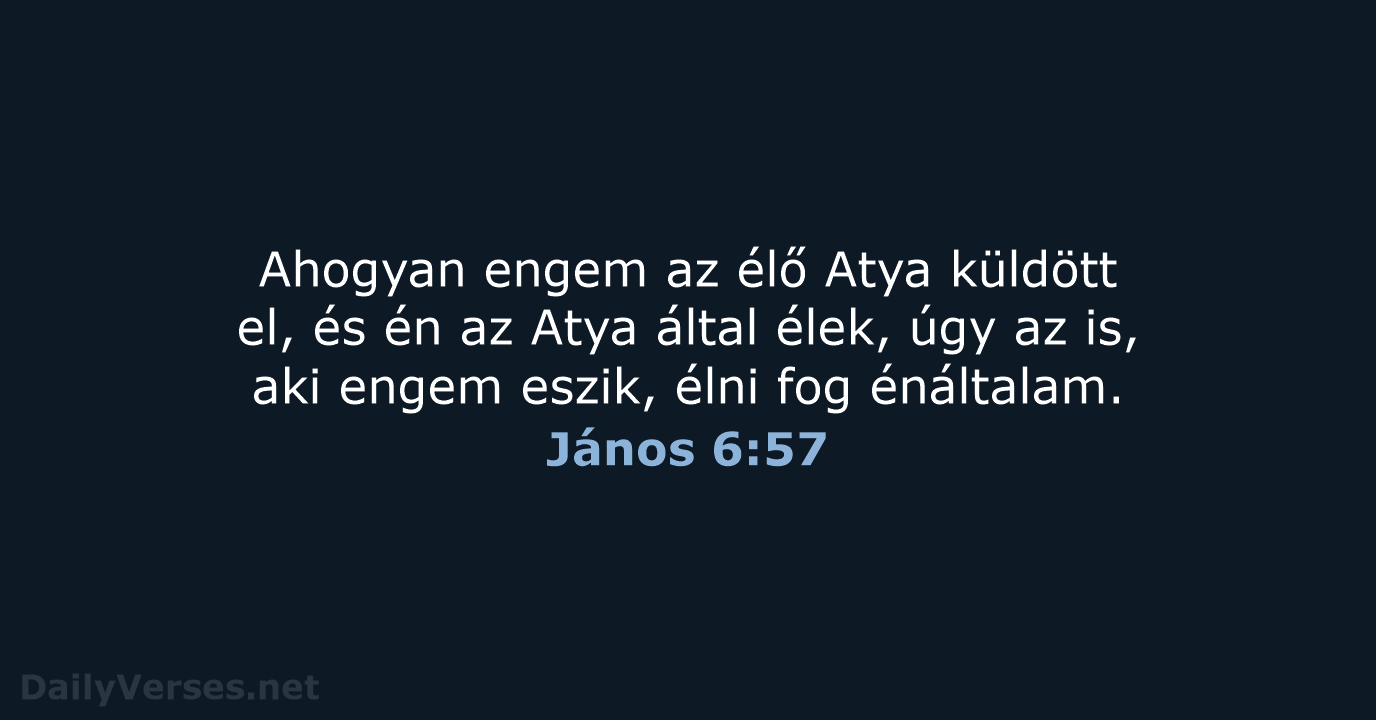 János 6:57 - UF