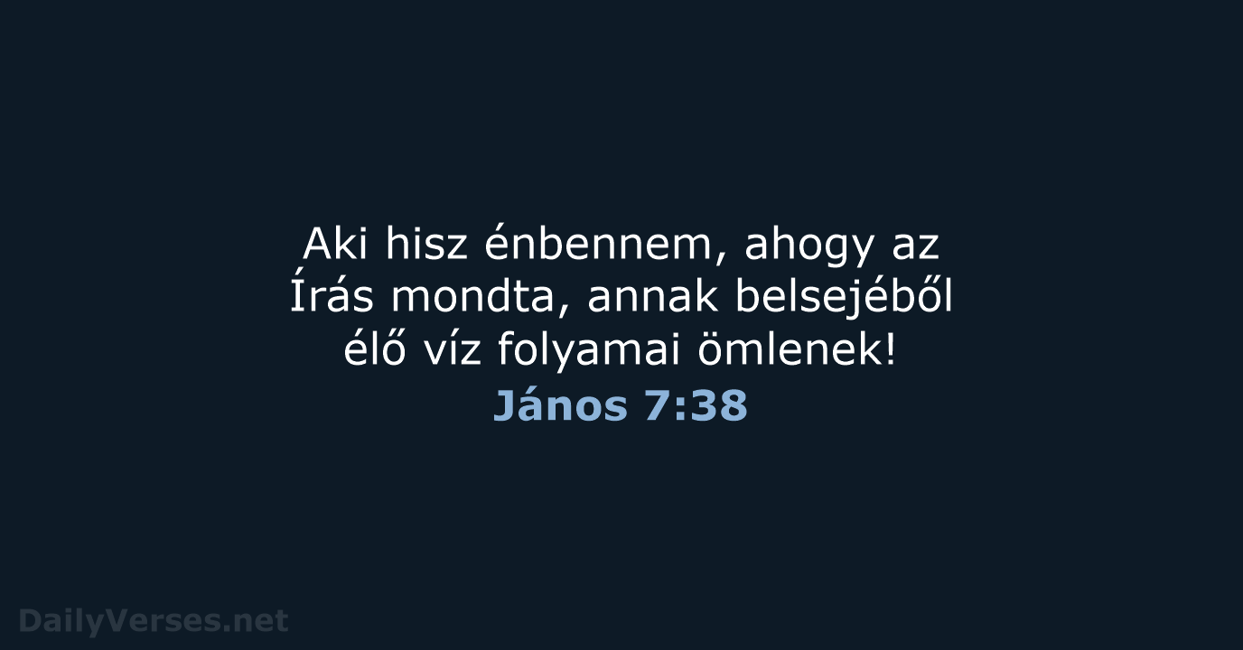 János 7:38 - UF