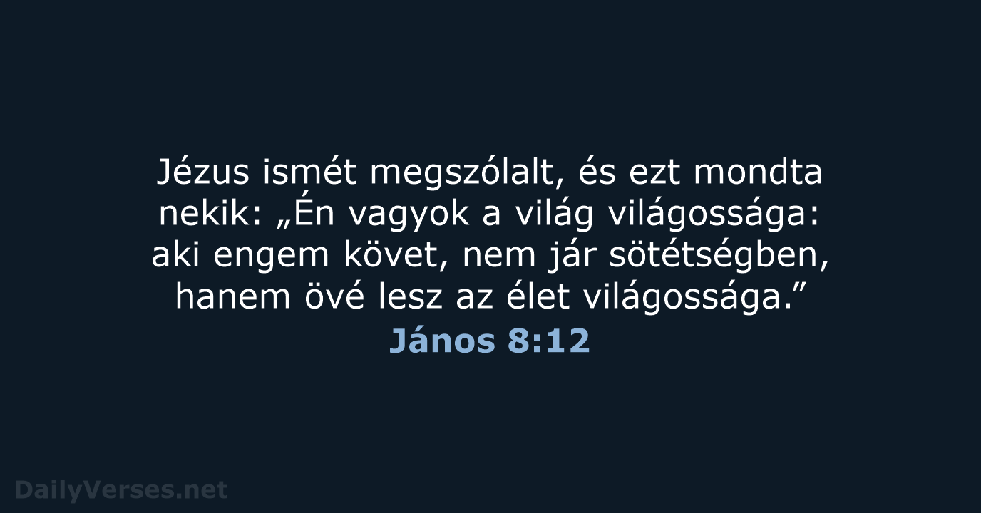 János 8:12 - UF