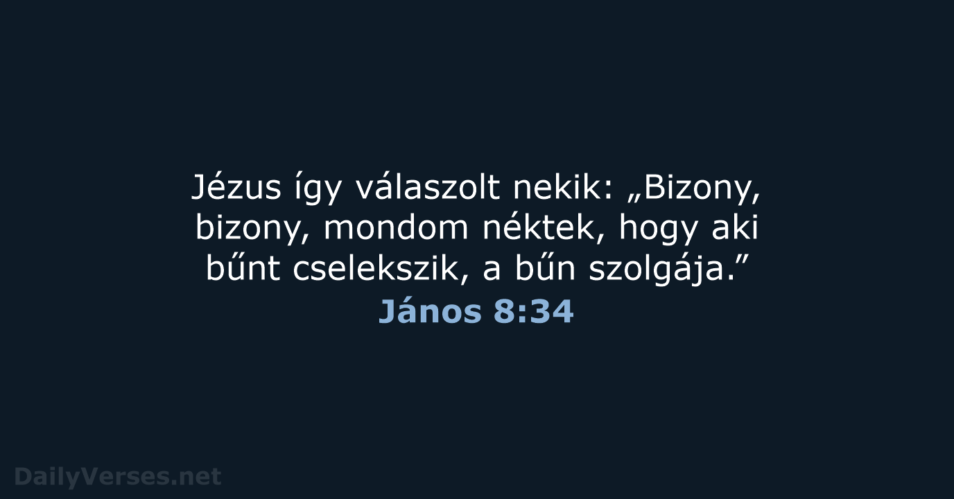 János 8:34 - UF