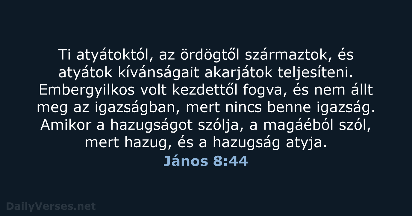 János 8:44 - UF