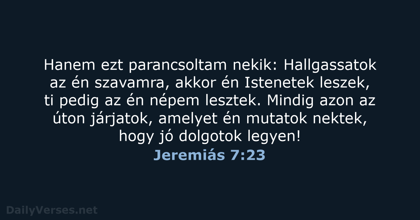 Jeremiás 7:23 - UF