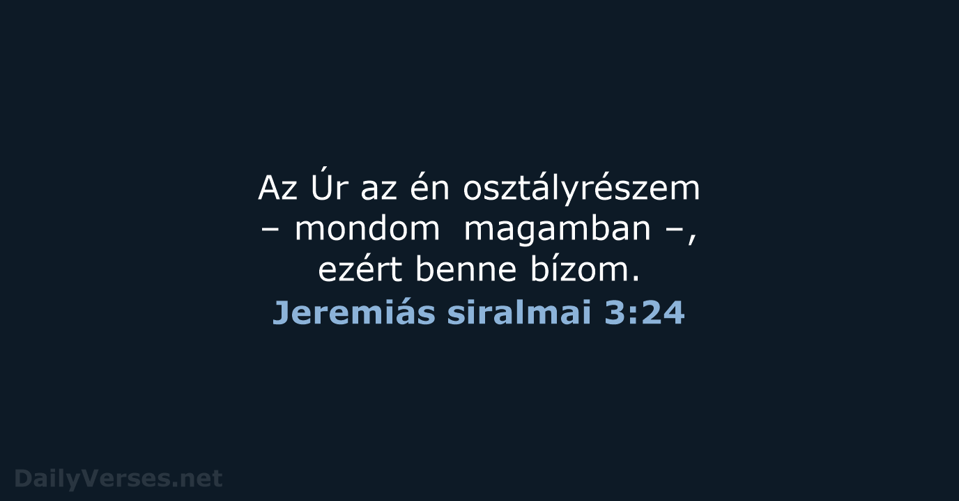 Jeremiás siralmai 3:24 - UF