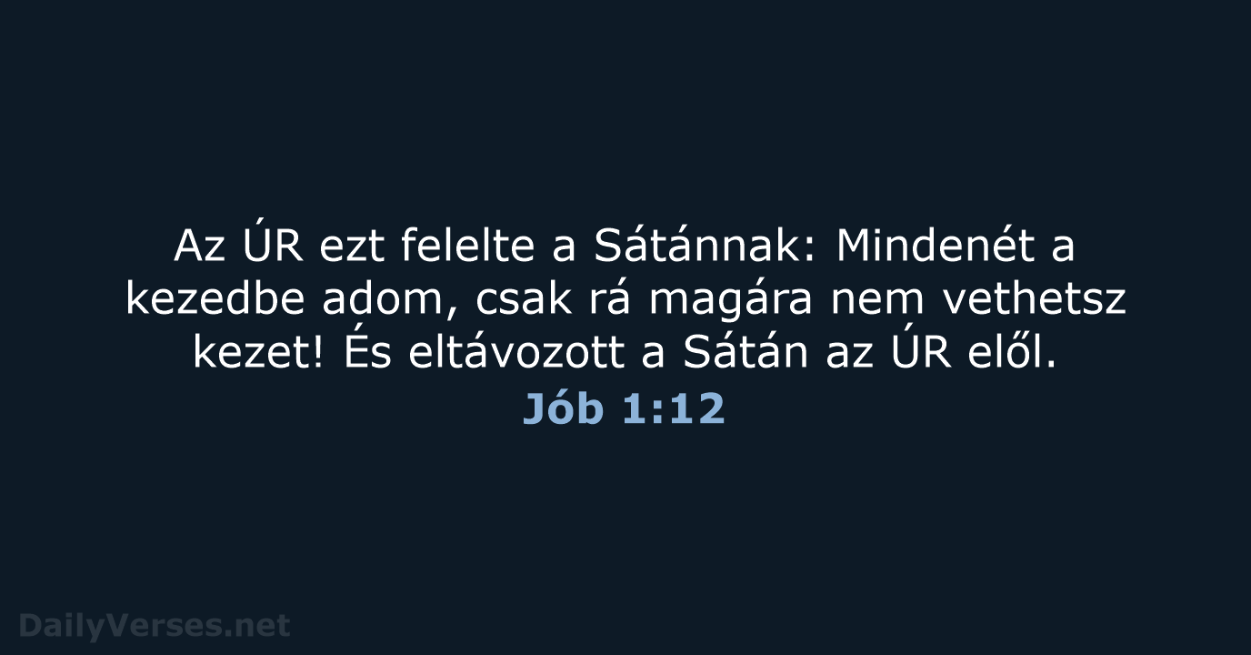 Jób 1:12 - UF