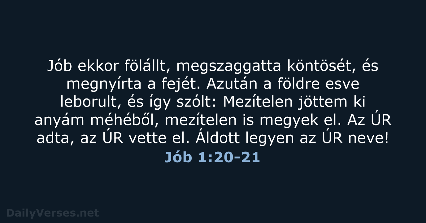 Jób 1:20-21 - UF