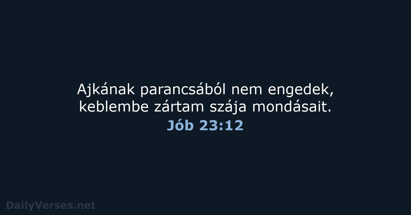 Jób 23:12 - UF