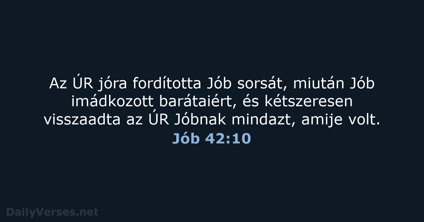 Jób 42:10 - UF