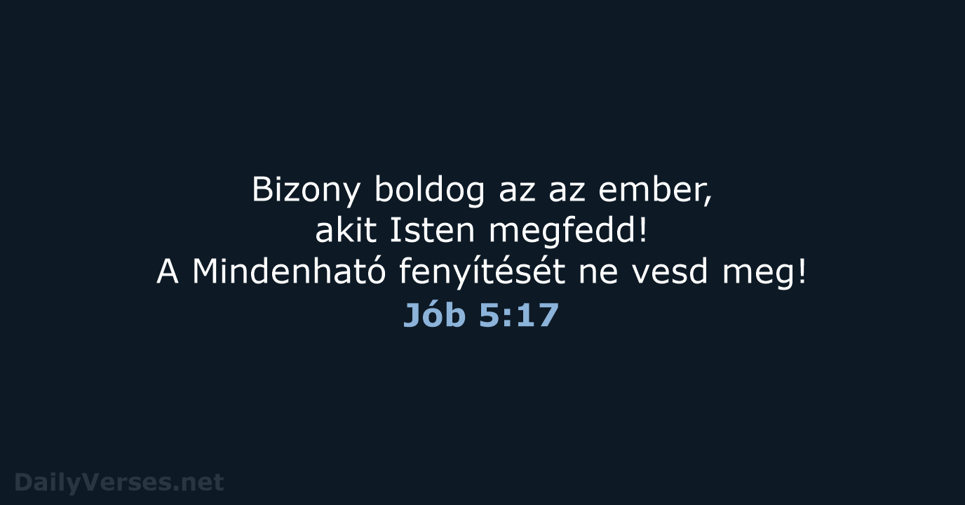 Jób 5:17 - UF