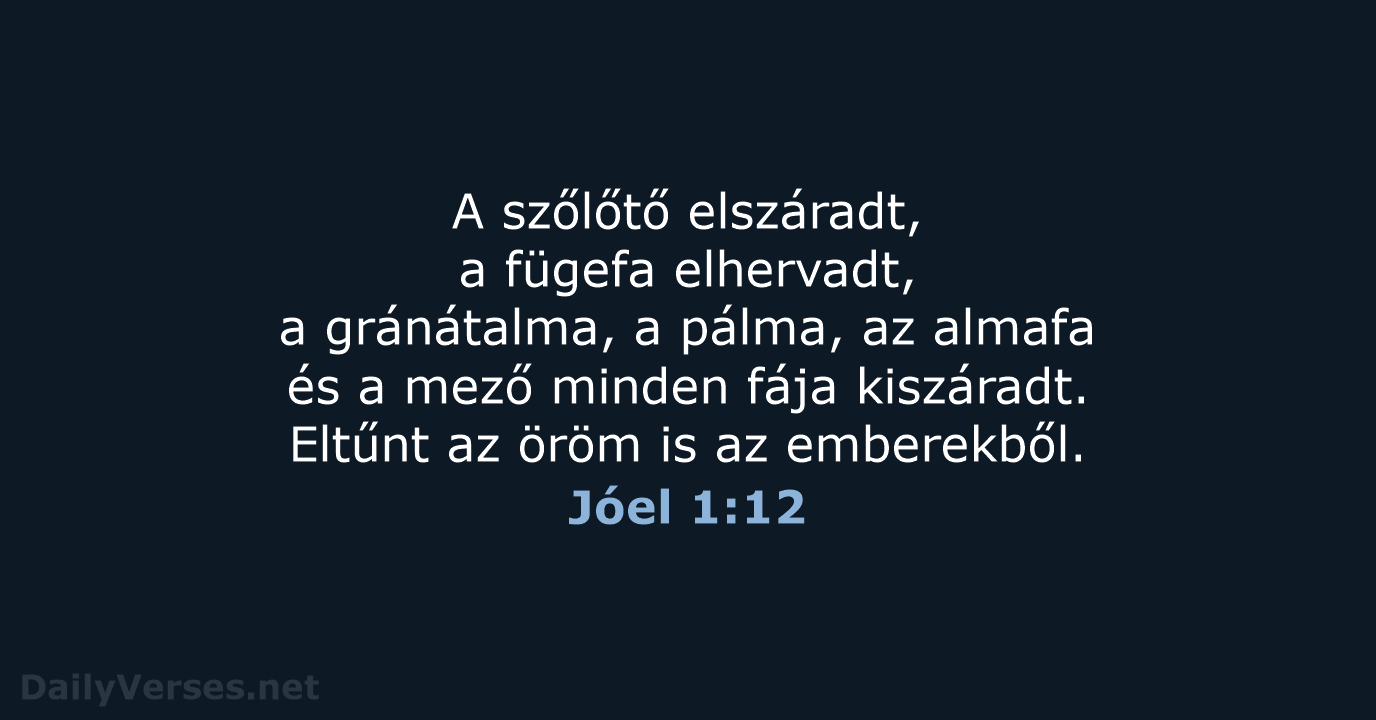 Jóel 1:12 - UF