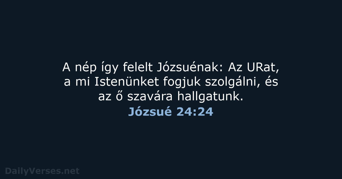 Józsué 24:24 - UF