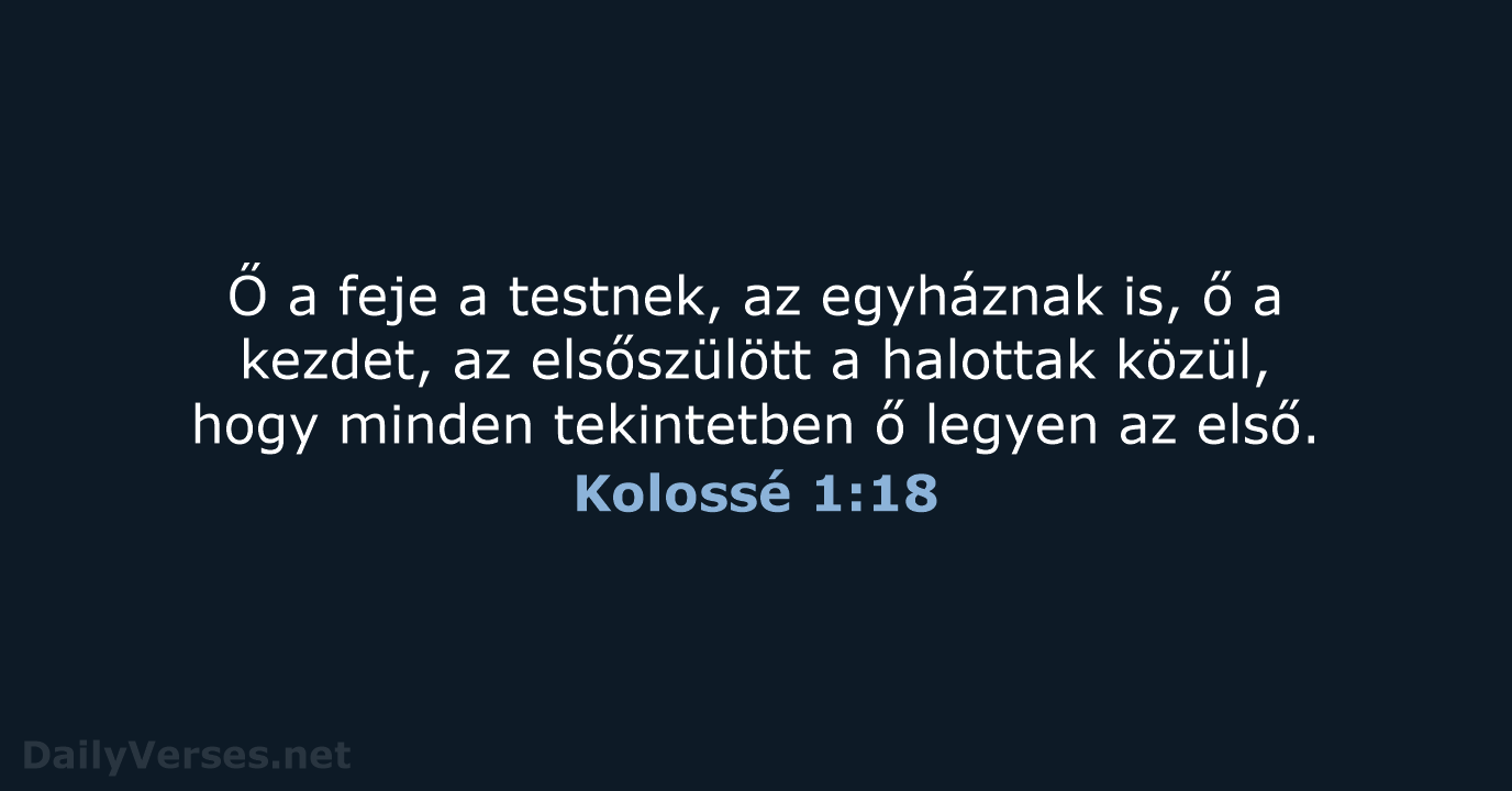 Kolossé 1:18 - UF