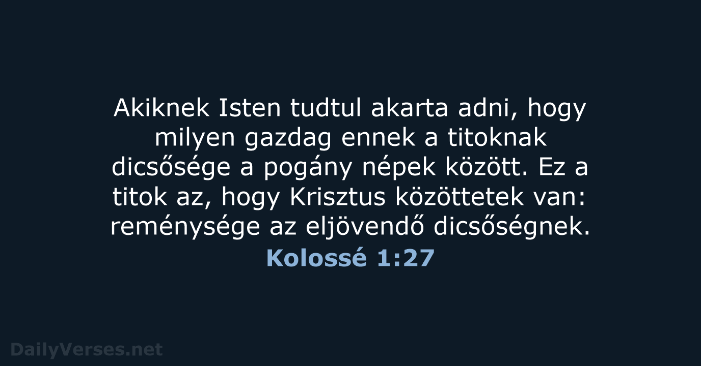 Kolossé 1:27 - UF