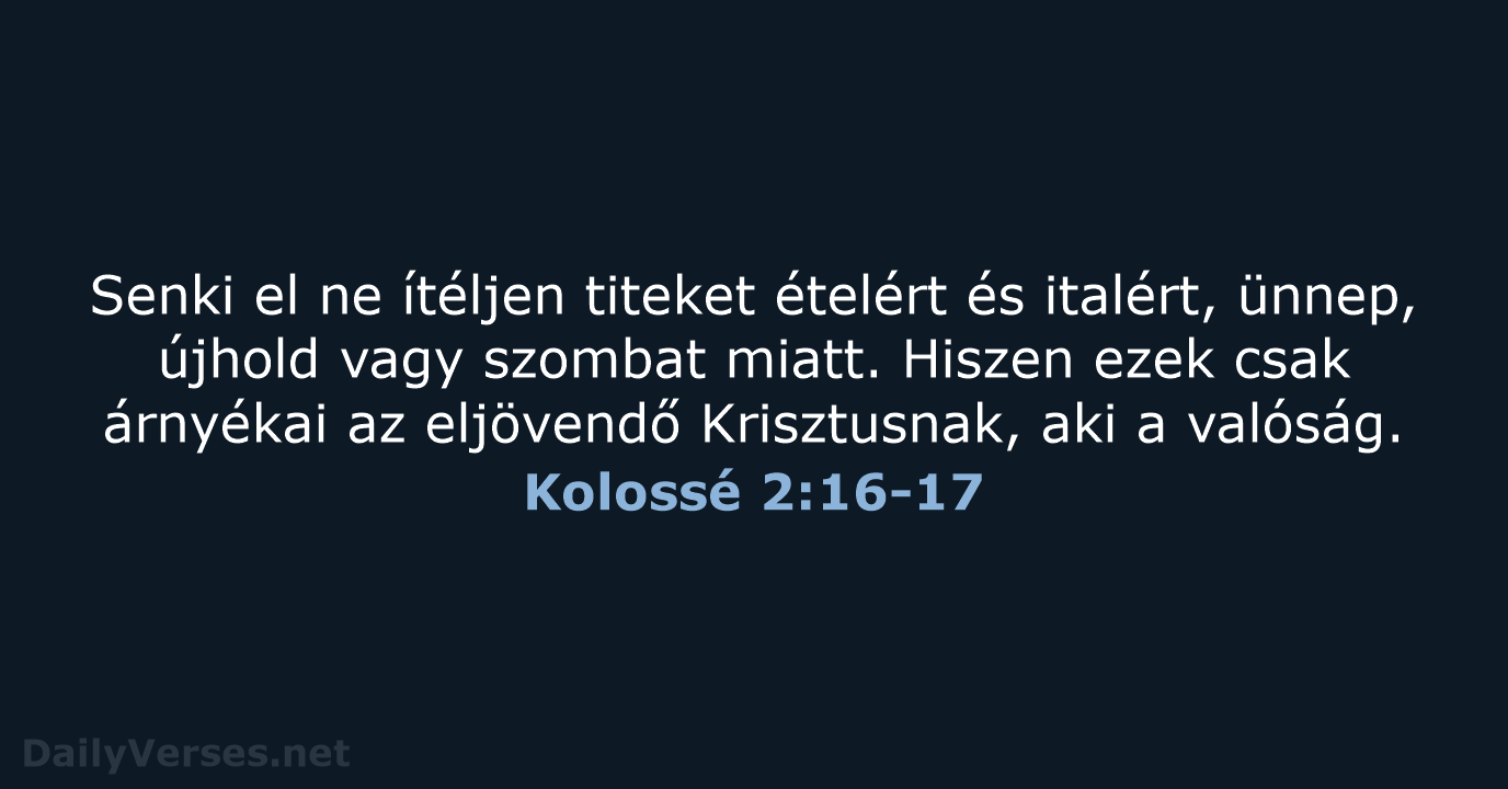 Kolossé 2:16-17 - UF