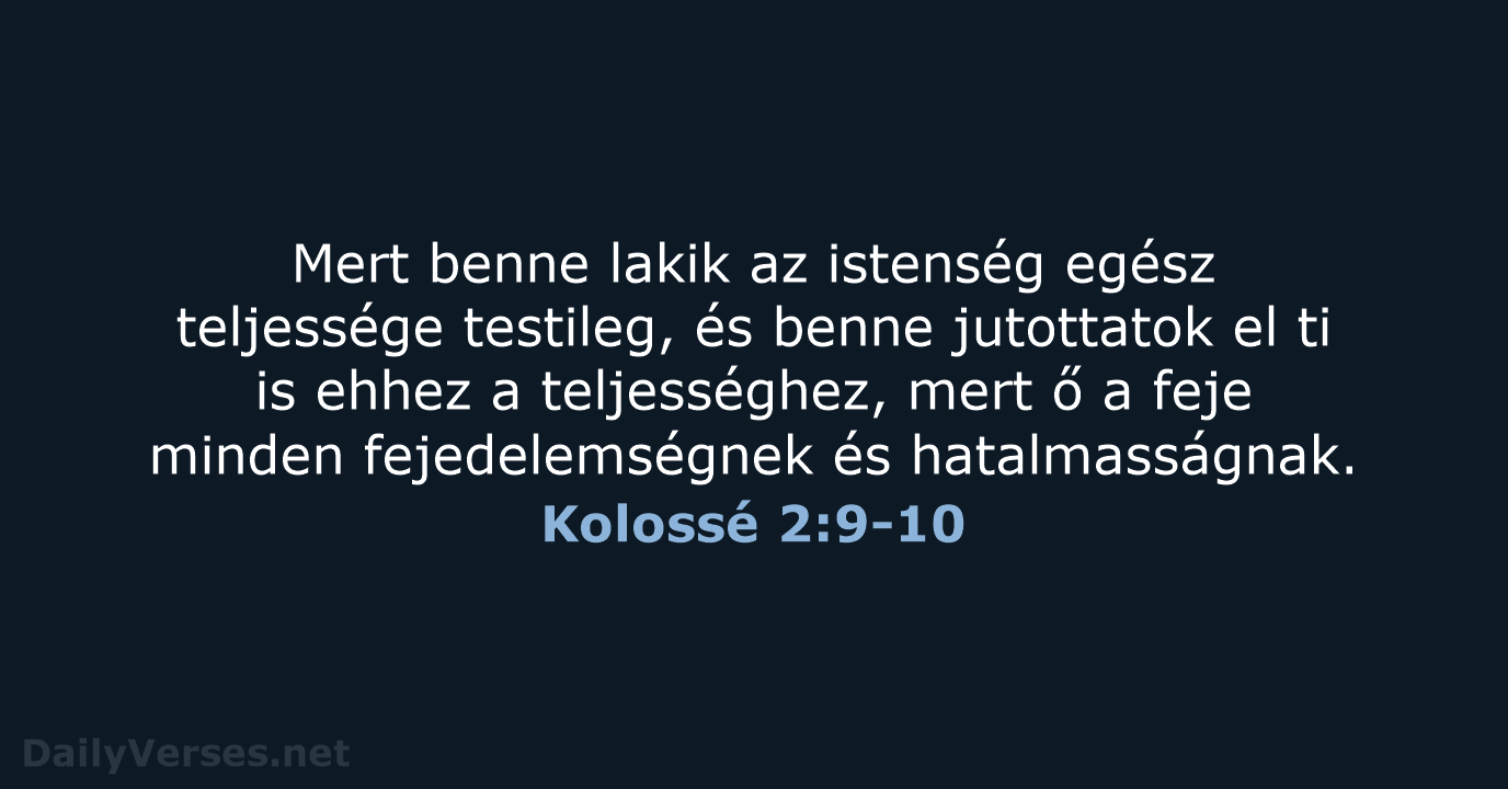 Kolossé 2:9-10 - UF