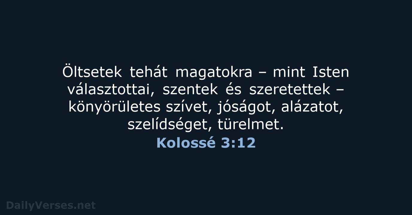 Kolossé 3:12 - UF