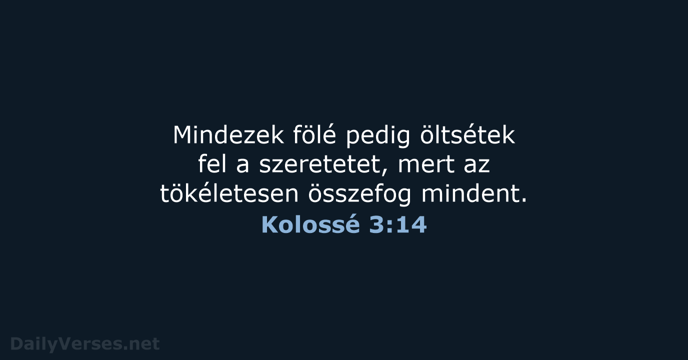 Kolossé 3:14 - UF