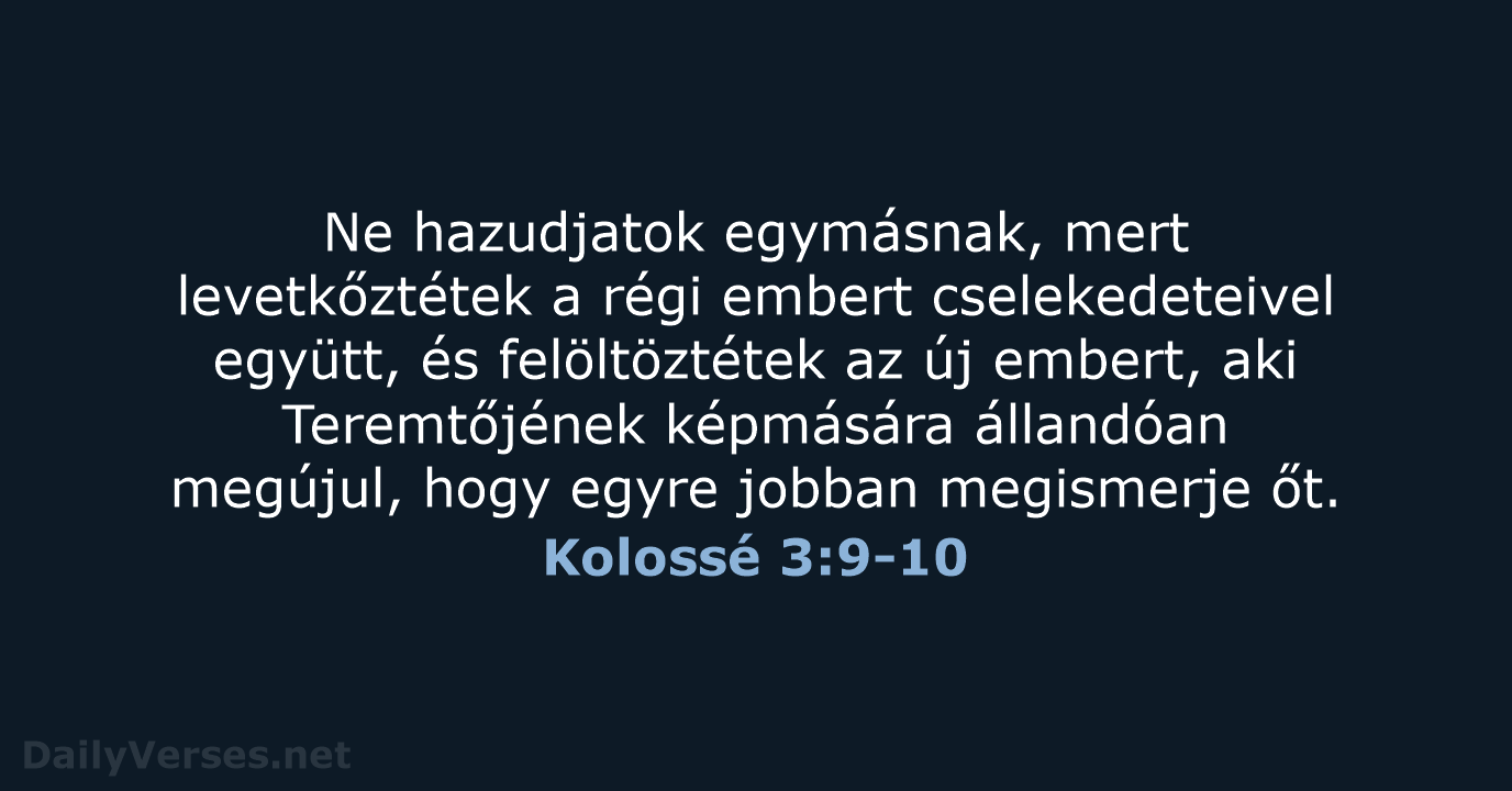 Kolossé 3:9-10 - UF