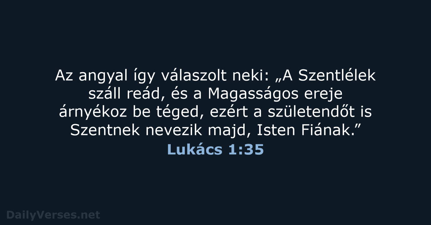 Lukács 1:35 - UF