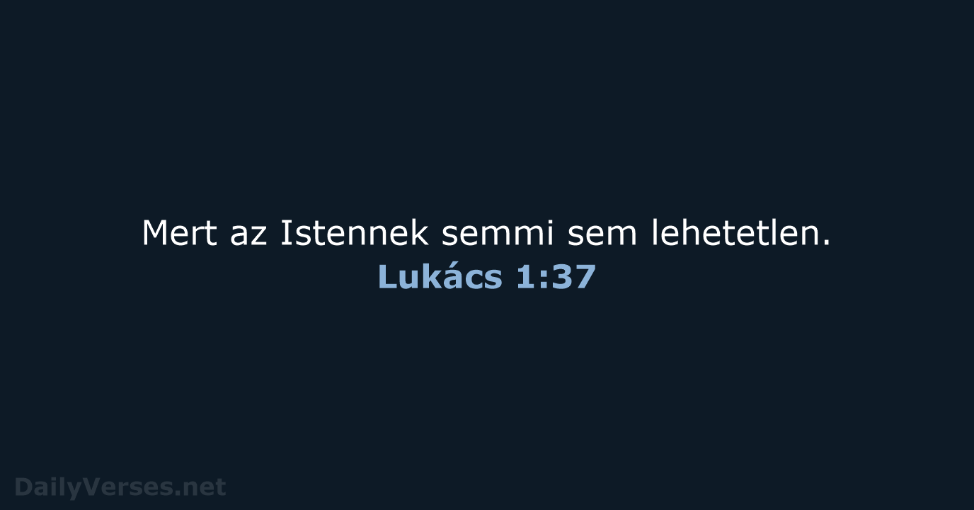 Lukács 1:37 - UF