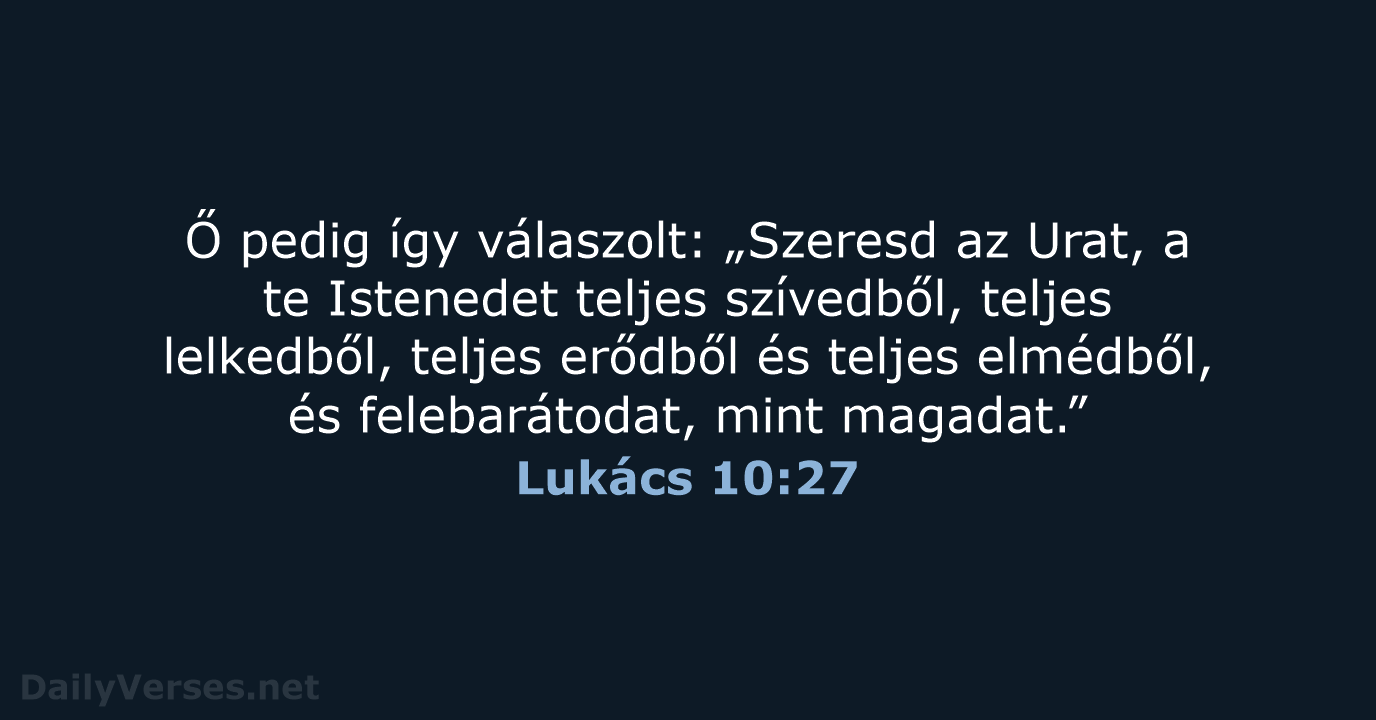 Lukács 10:27 - UF